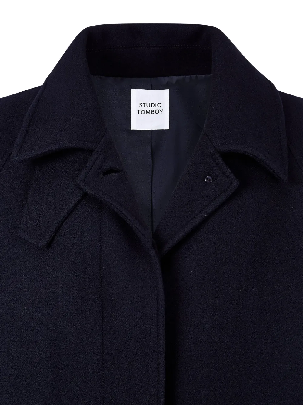 Studio Tomboy Balmacaan Coat In Blue