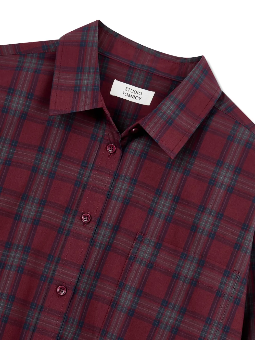 Studio Tomboy Checked Shirt In Red