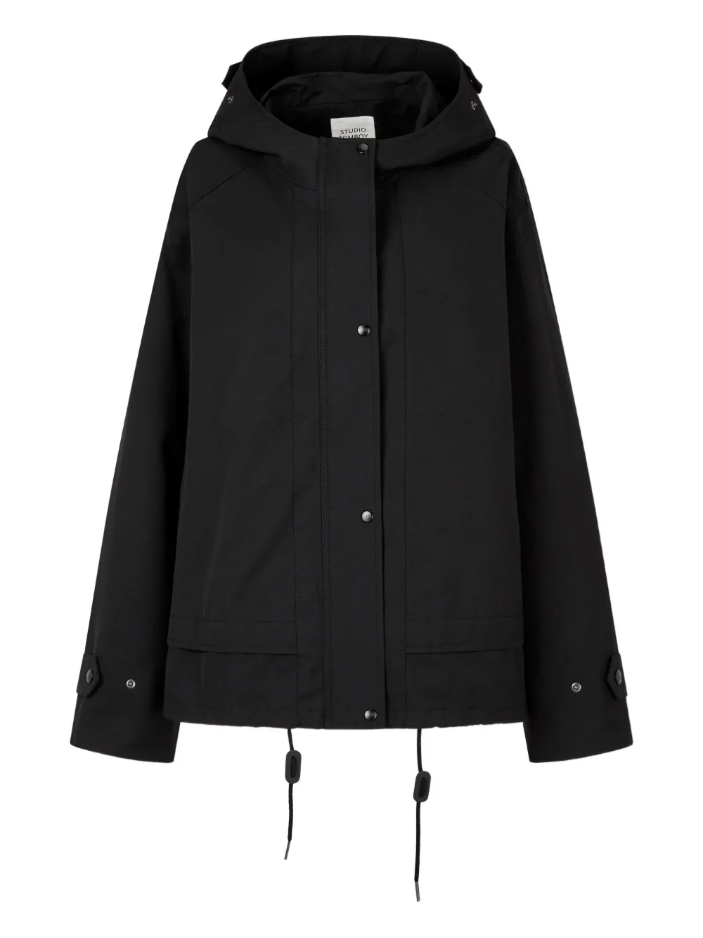 STUDIO TOMBOY layered hooded jacket | Black | Image 1
