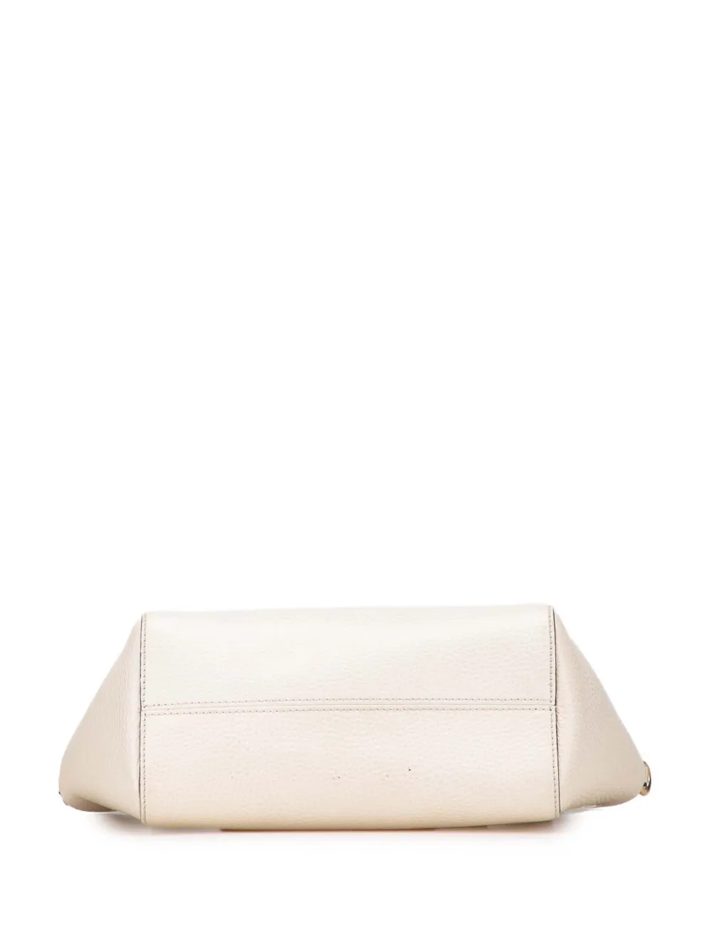 Pre-owned Gucci 2000-2015 Mini Leather Swing Satchel In White