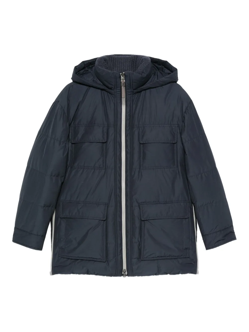 Brunello Cucinelli hooded flap-pocket jacket | Blue | Image 1