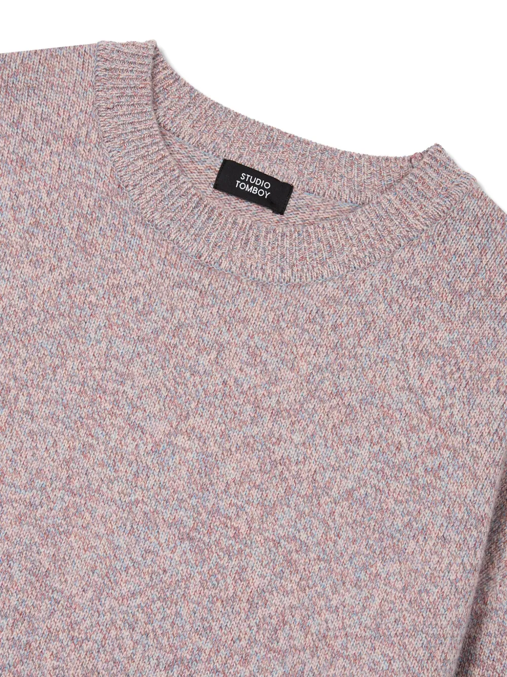 Studio Tomboy Speckled Round-neck Sweater In Pink
