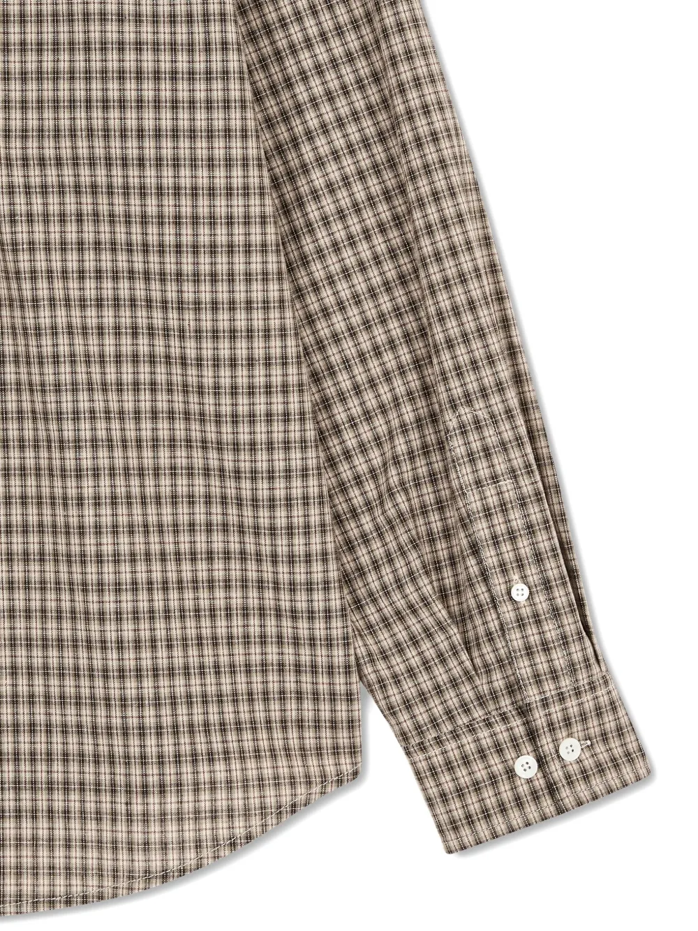 STUDIO TOMBOY Geruit katoenen overhemd Beige