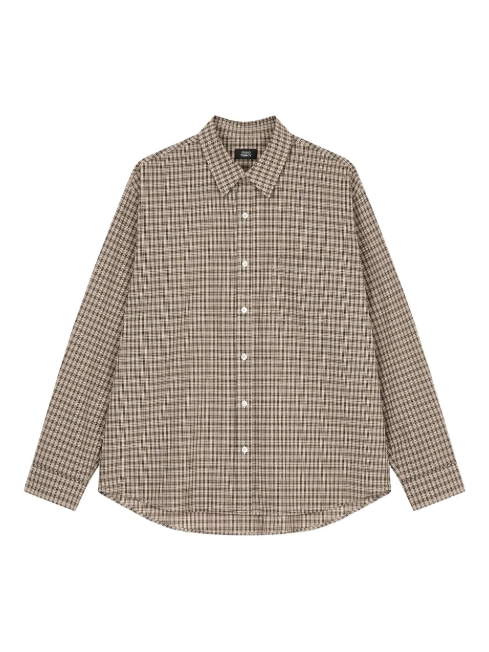 STUDIO TOMBOY camisa  de algodóncon cuadros estampados | neutro | Image 1