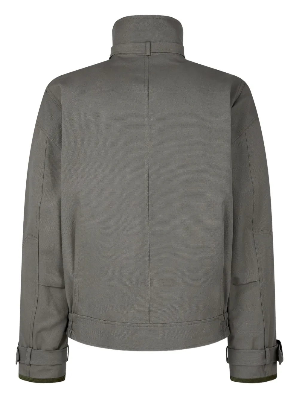 Studio Tomboy Fireman-clasp Cotton Jacket In Gray