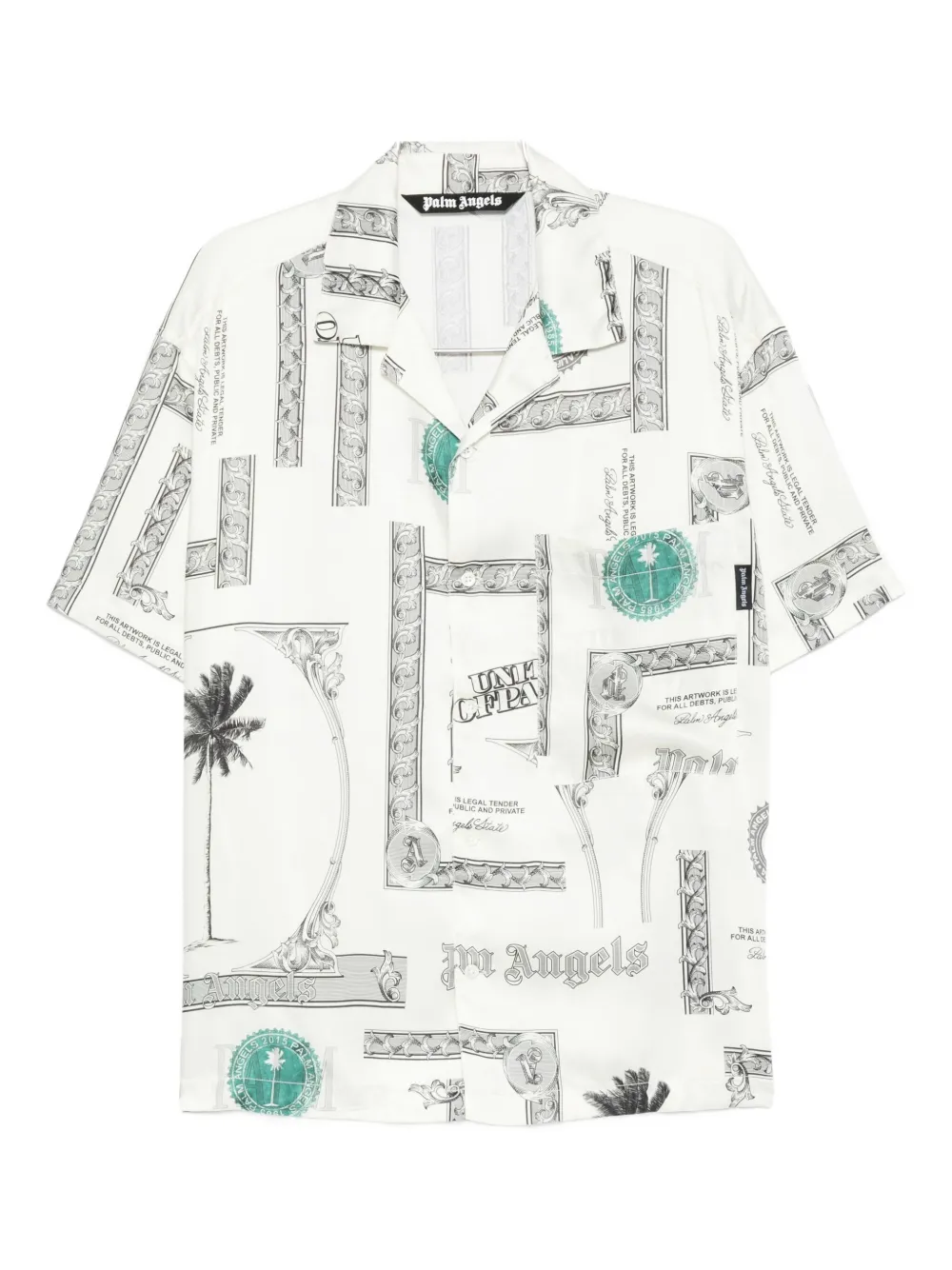 Palm Angels Graphic-print Shirt In White