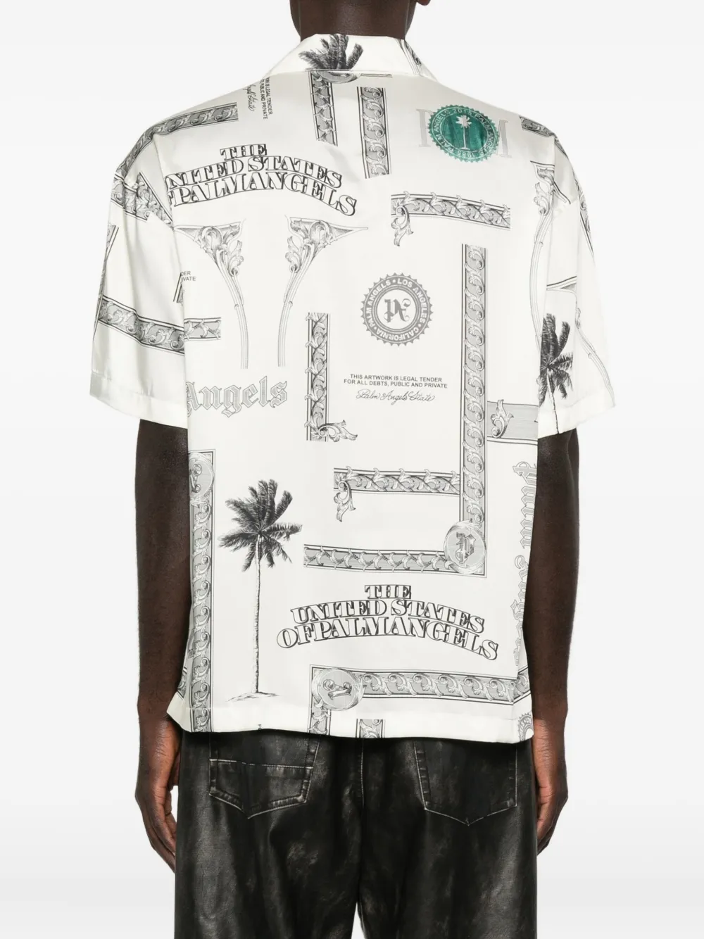Palm Angels Graphic-print Shirt In White