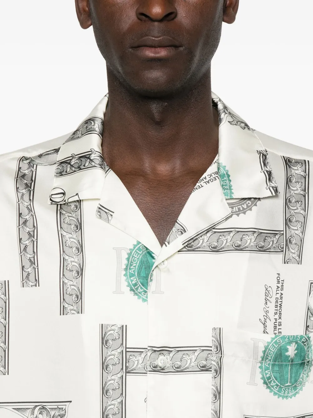 Palm Angels Overhemd met grafische print Wit