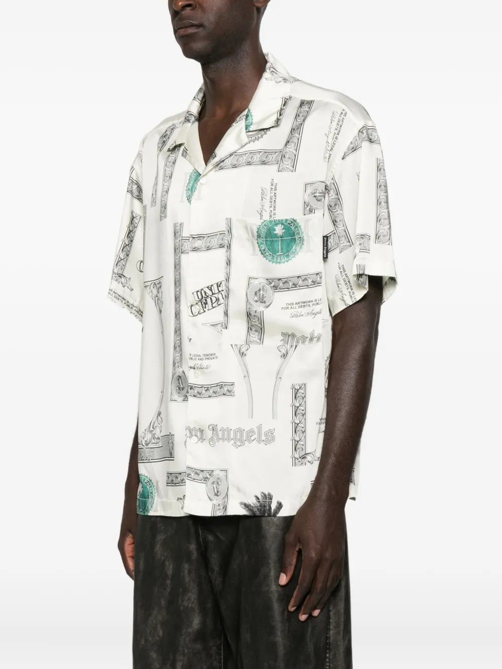 Palm Angels Overhemd met grafische print Wit