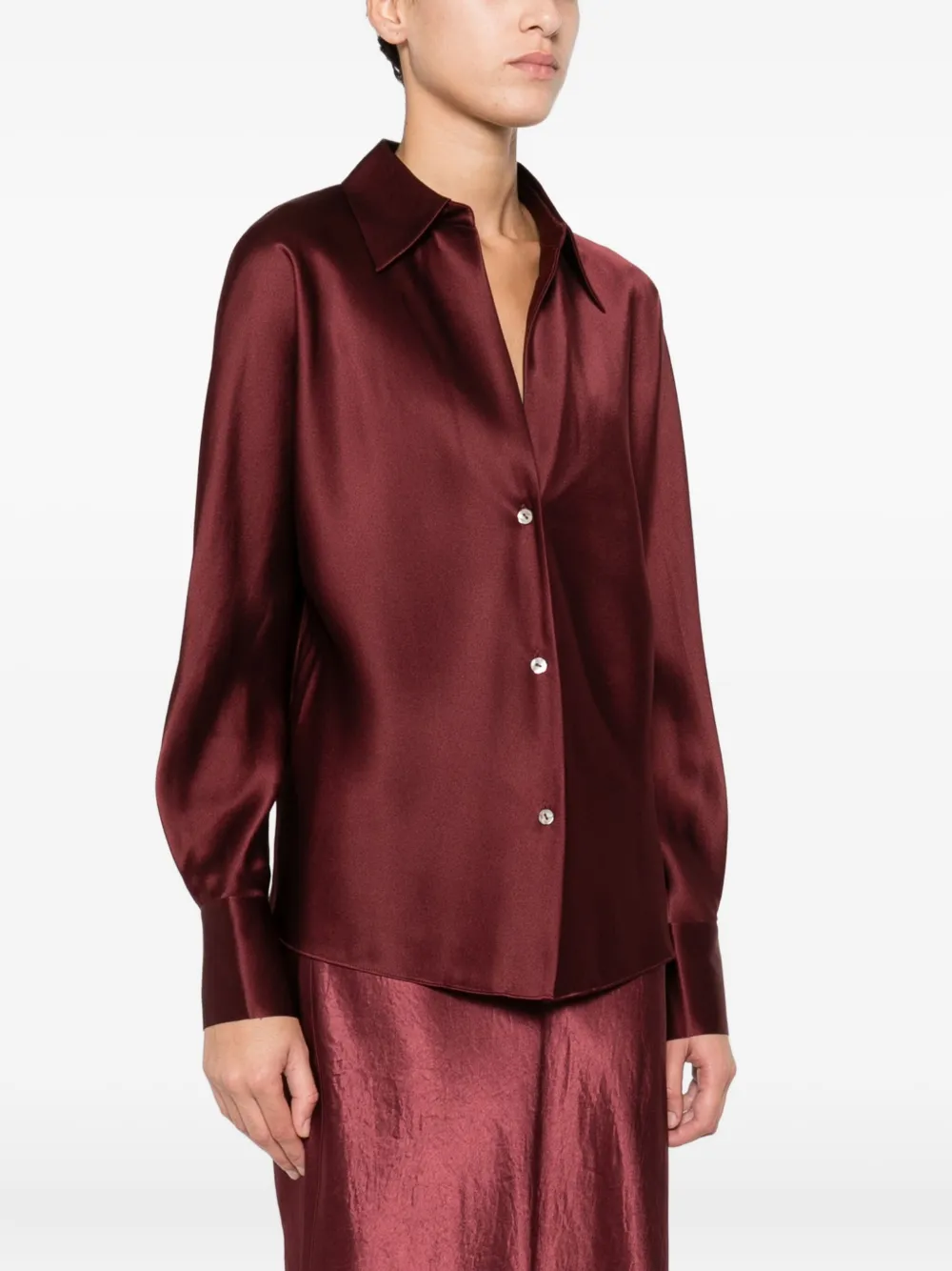 Vince Satijnen blouse Rood