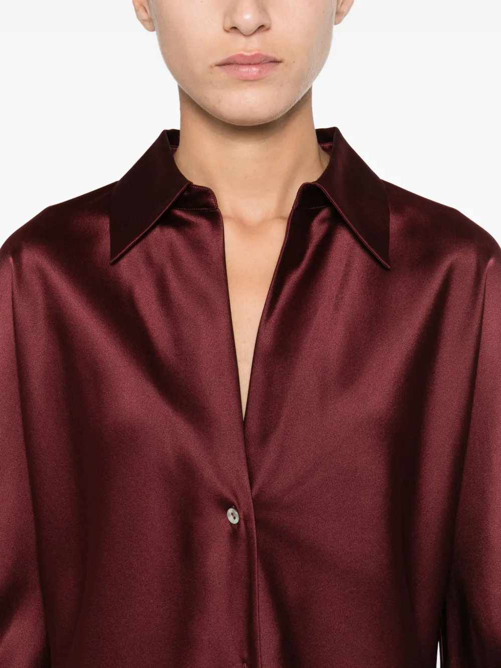 Vince Satijnen blouse Rood