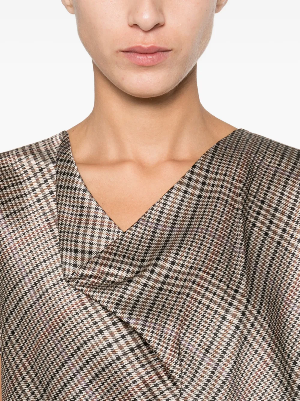 Vince Geruite blouse met col Beige