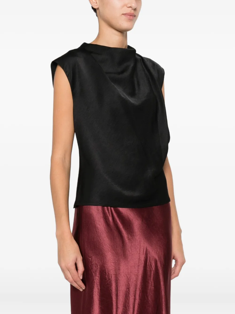 Vince Mouwloze blouse Zwart