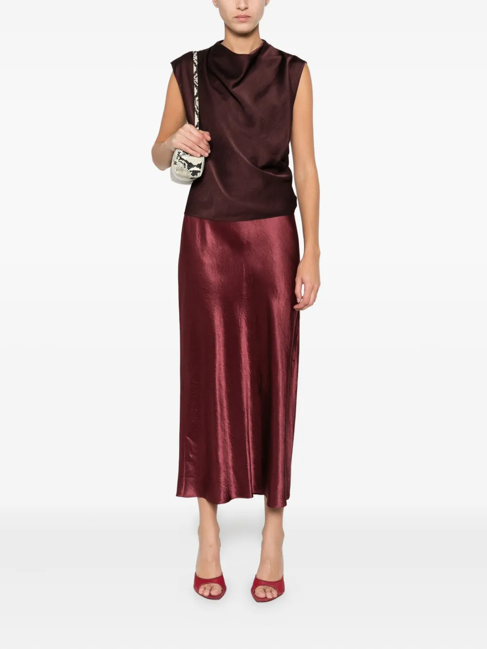 Vince Blouse met col - Rood