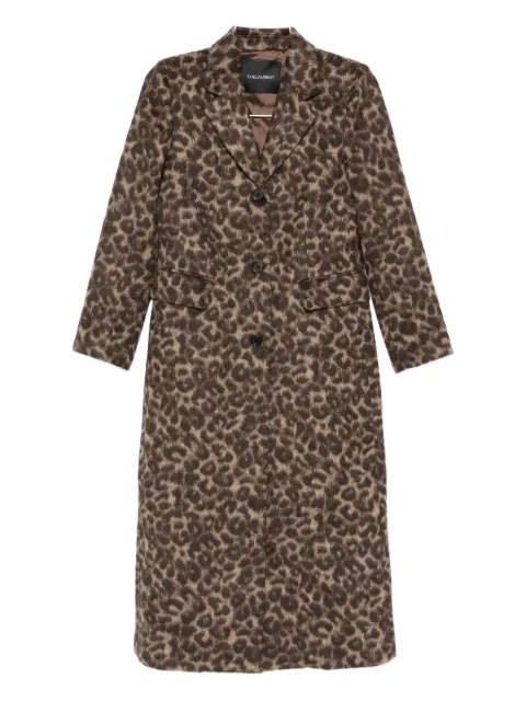THELAURENT leopard-print single-breasted coat