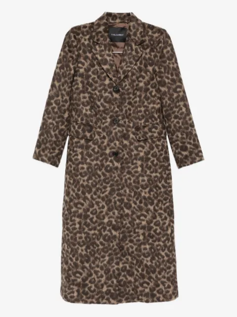 THELAURENT leopard-print single-breasted coat