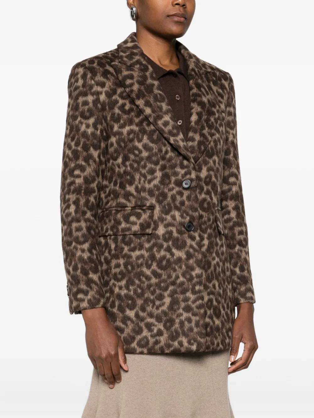 Thelaurent Leopard-print Jacket In Brown