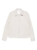 Family First point-collar shirt jacket - Neutrals