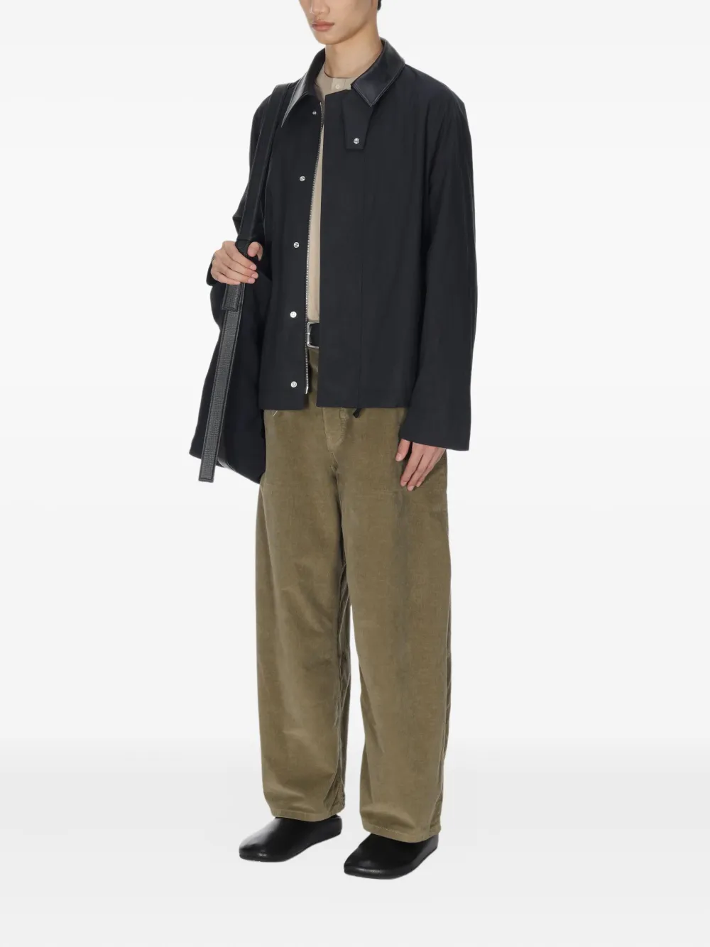 Studio Nicholson Dani Zip-through Collar Jacket In Black