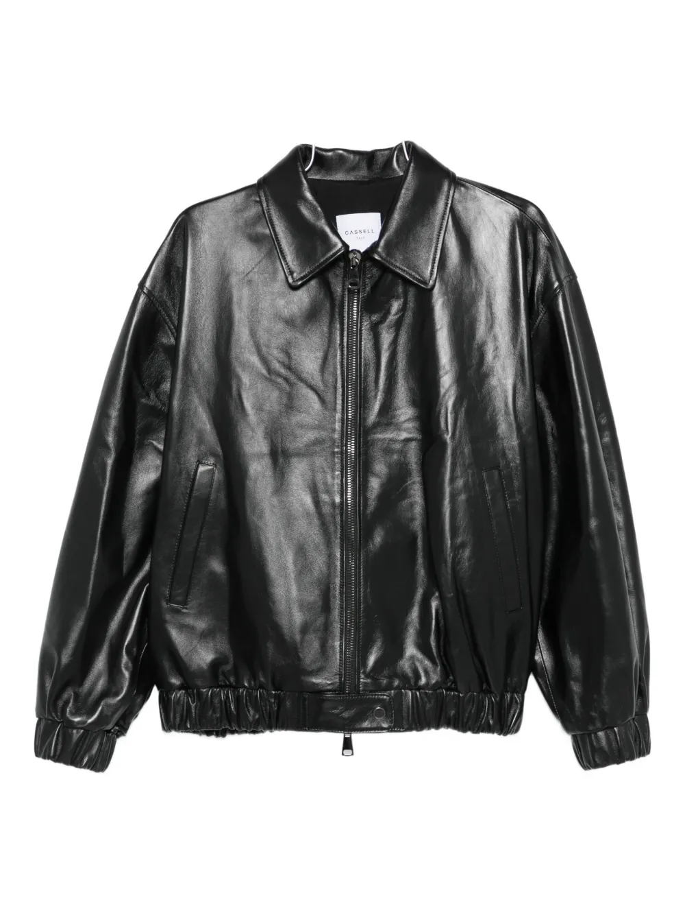 Cassell Raffy Zip-up Bomber Jacket In Black