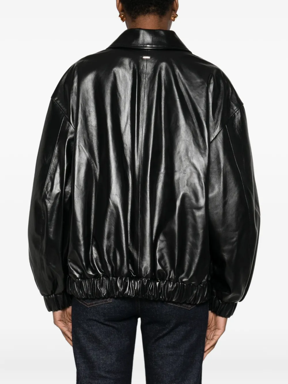 Cassell Raffy Zip-up Bomber Jacket In Black
