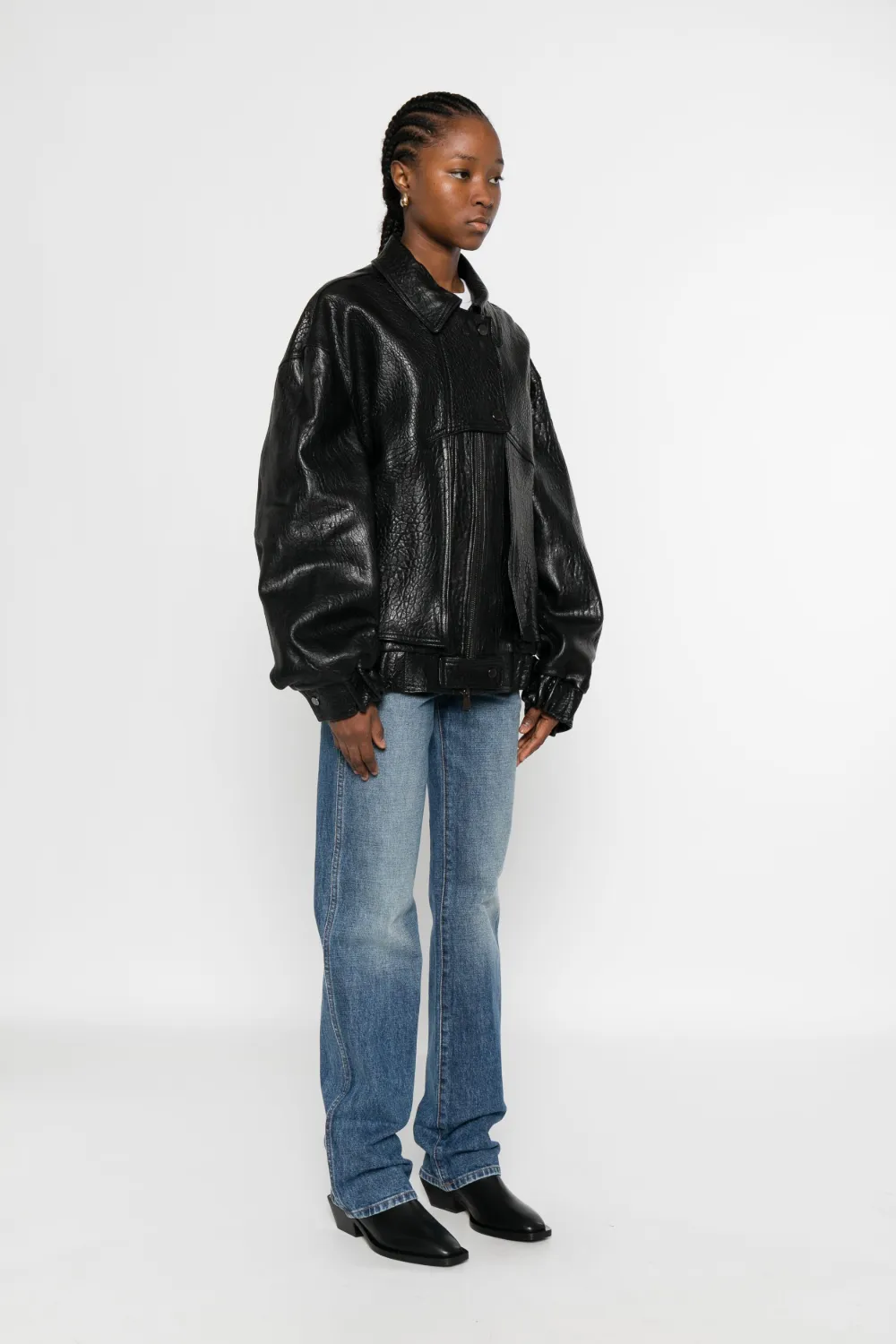 Cassell Button Zip Bomber Jacket In Black