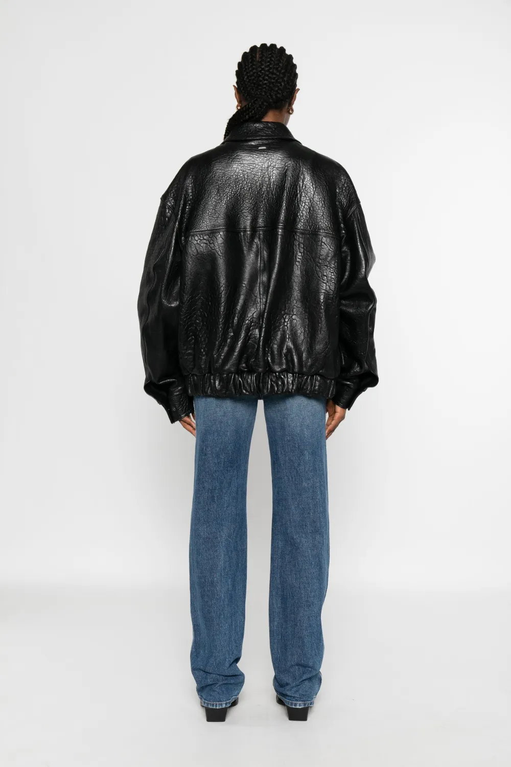 Cassell Button Zip Bomber Jacket In Black