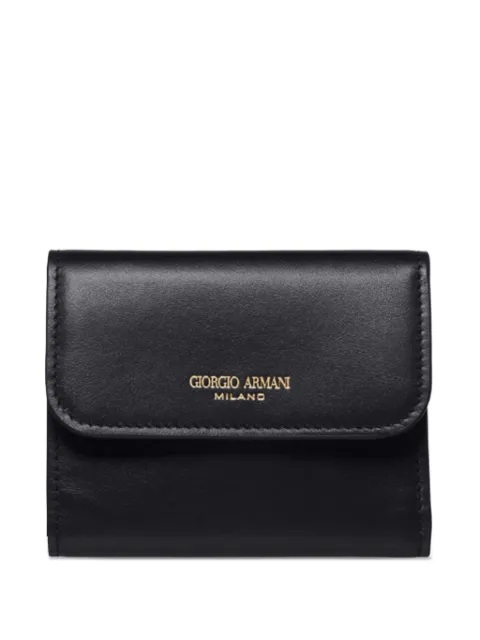 Giorgio Armani logo-print leather wallet