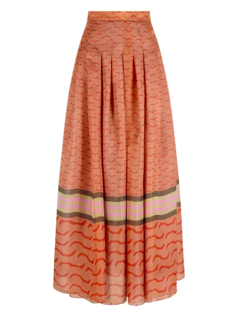 Giorgio Armani striped pattern maxi skirt