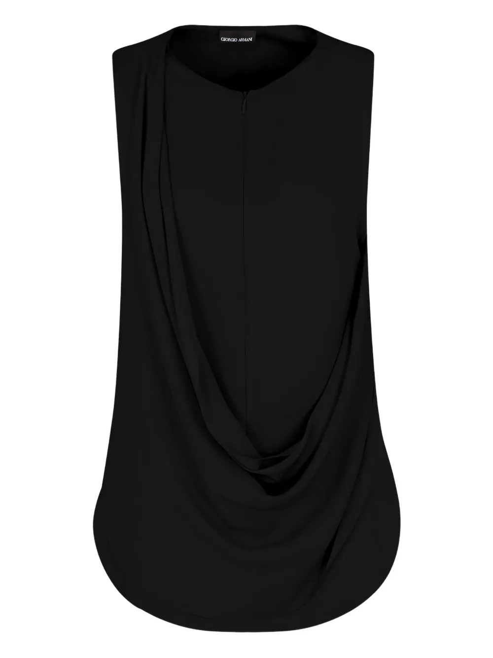 Giorgio Armani draped sleeveless top | Black | Image 1