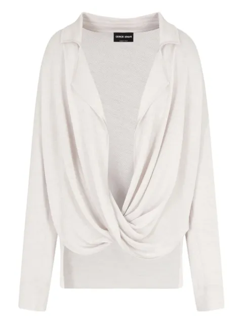 Giorgio Armani top con cuello drapeado