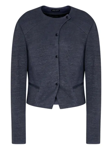 Giorgio Armani crew-neckline cropped jacket