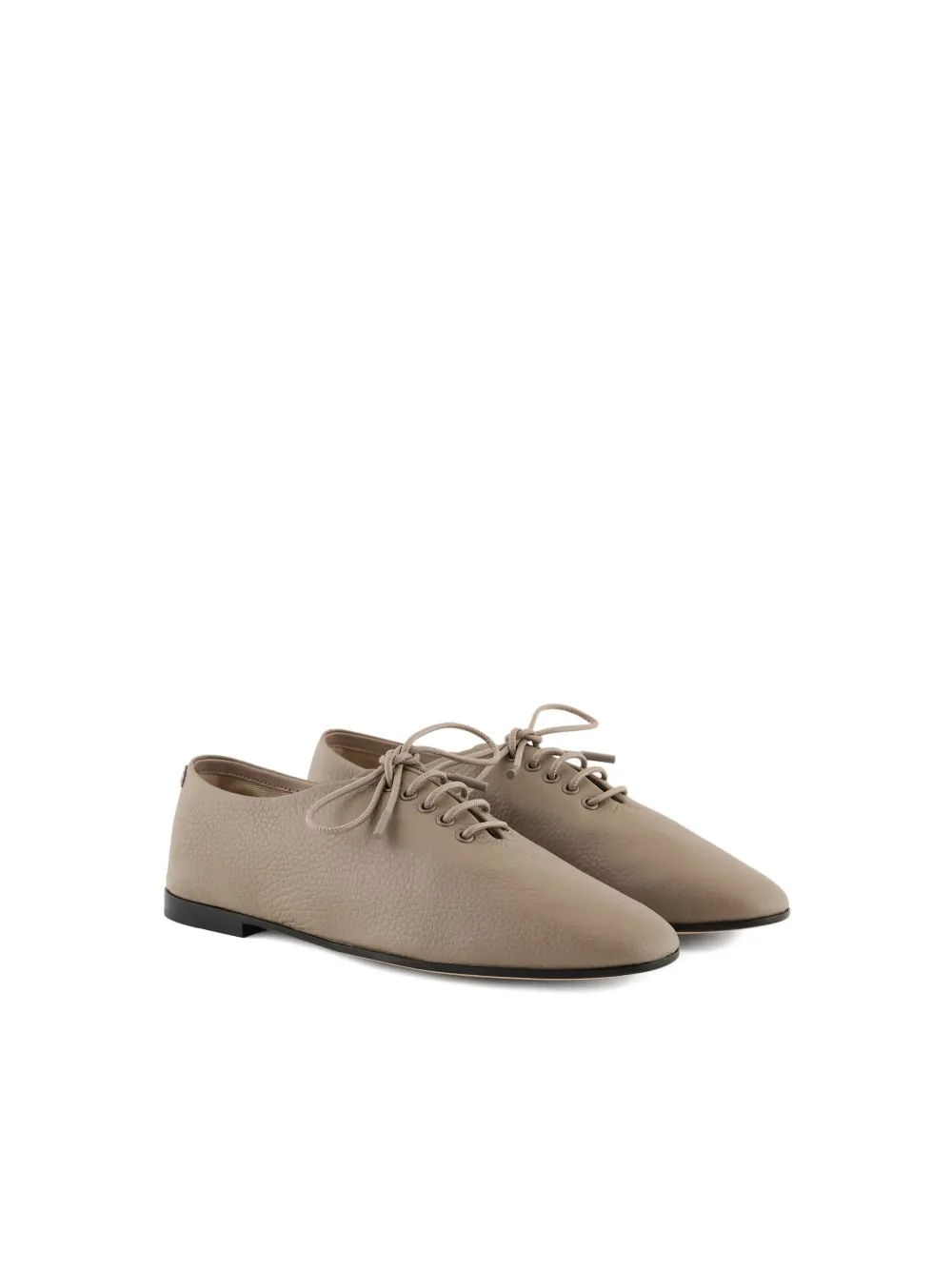 Giorgio Armani Textured Lace-up Shoes In Neutral