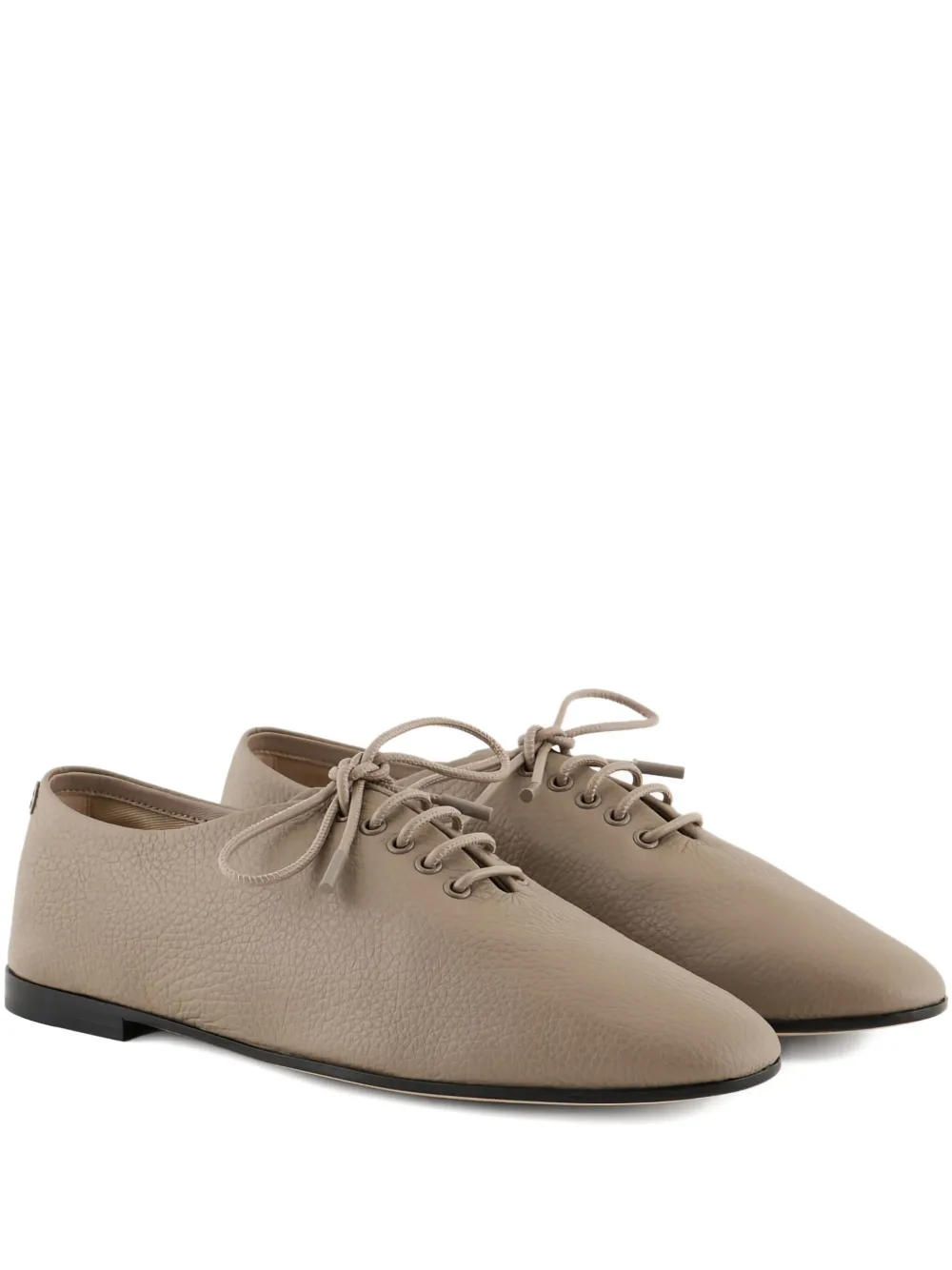 Giorgio Armani Textured Lace-up Shoes In Neutral