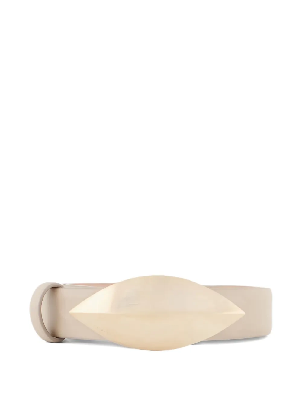 Giorgio Armani geometric-shapped leather belt | Neutrals | Image 1