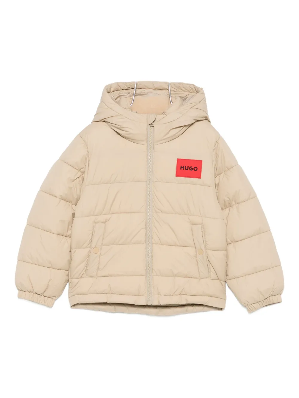 Hugo Boss Kids' Quilted Padded Jacket In Neutral