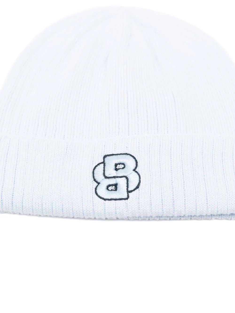 Hugo Boss Logo-embroidered Beanie Hat In Gray