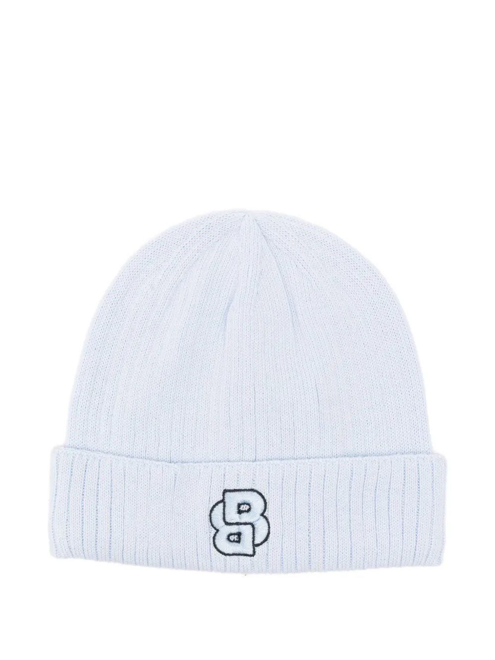 Hugo Boss Kids' Logo-embroidered Beanie Hat In Blue