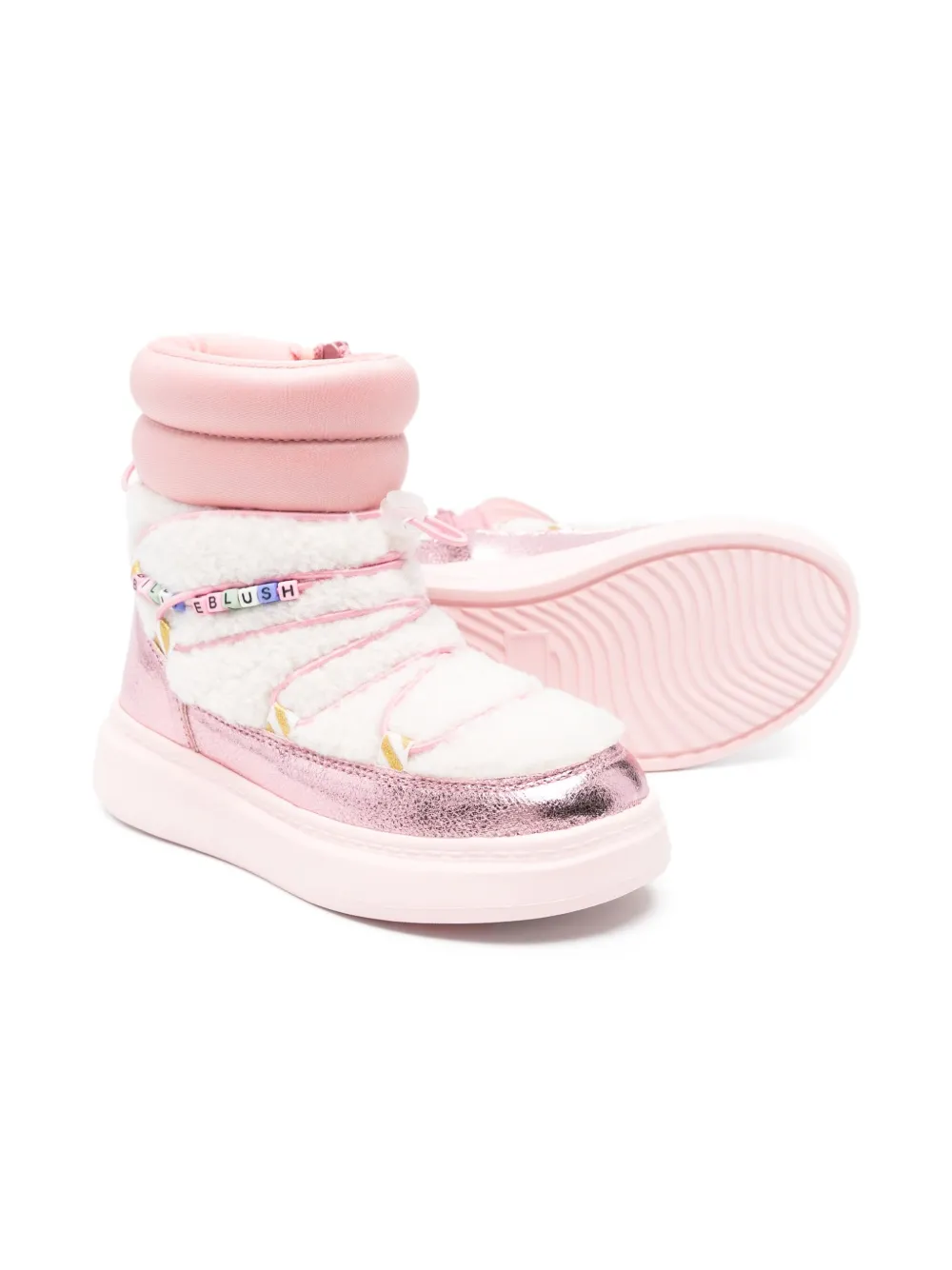 Billieblush padded-cuff snow boots Pink