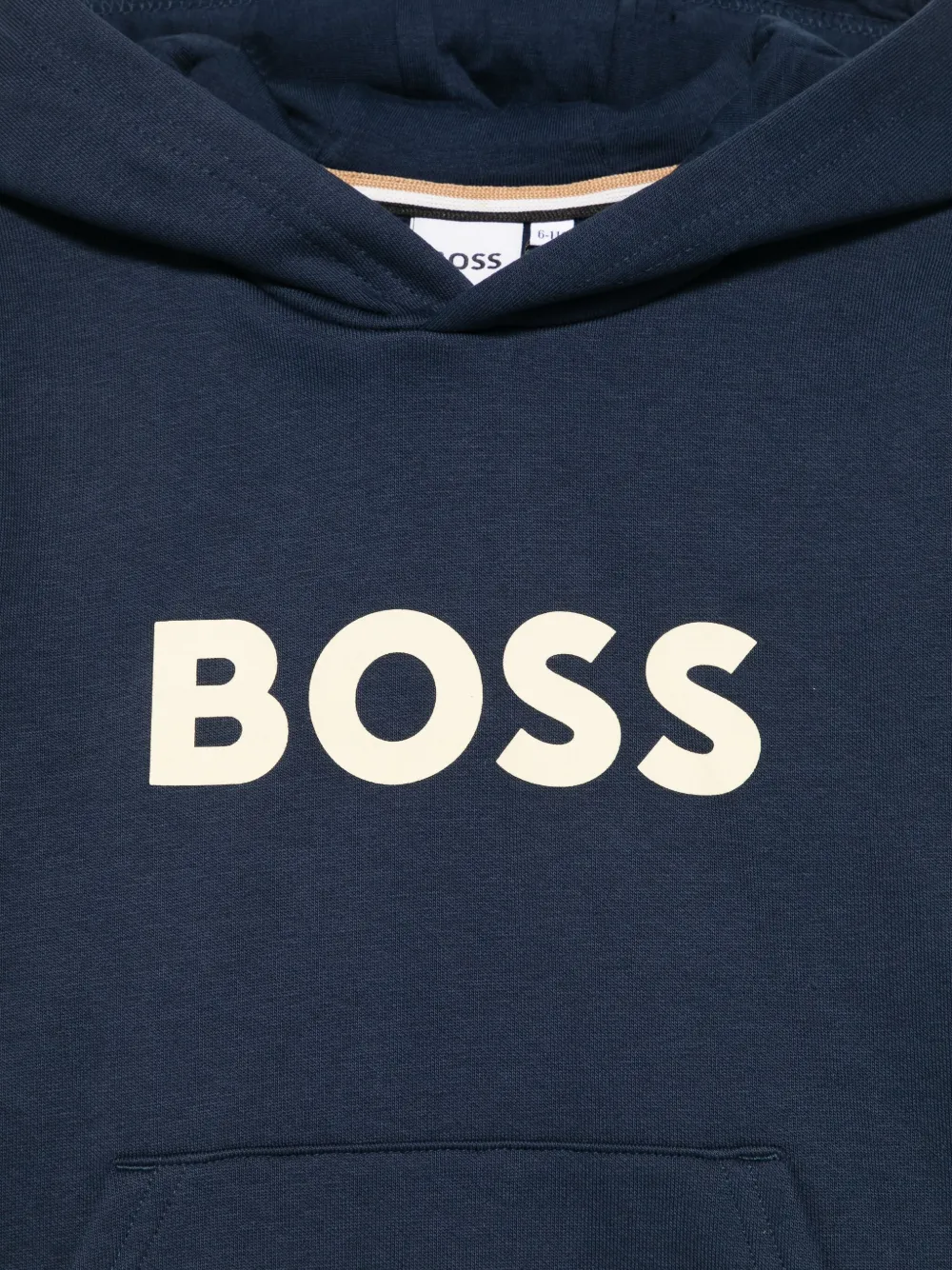 BOSS Kidswear Hoodie met logoprint Blauw