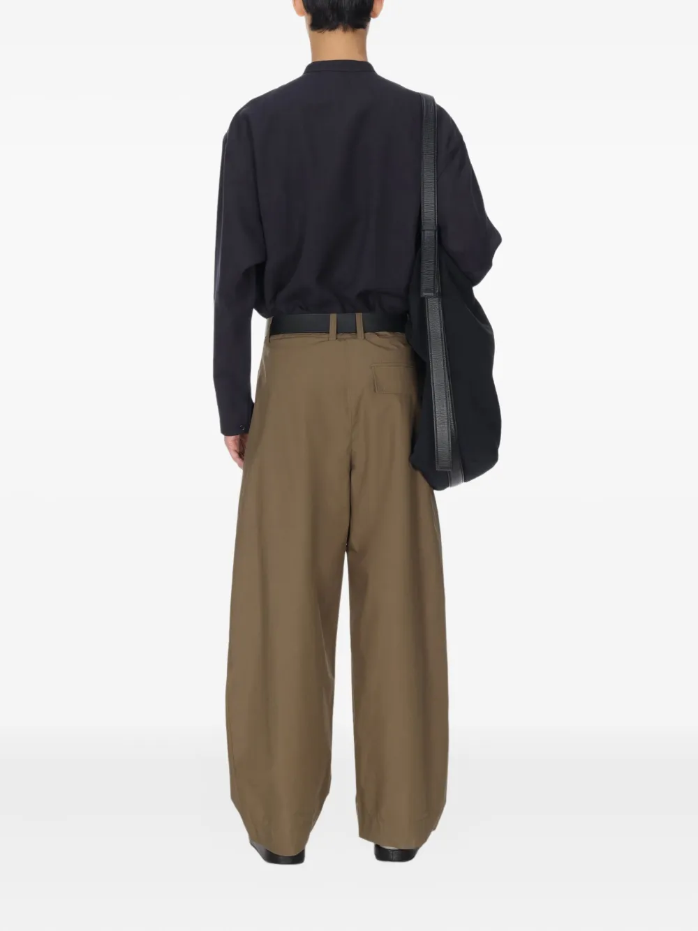 Studio Nicholson Karst overhemd met opstaande kraag Blauw