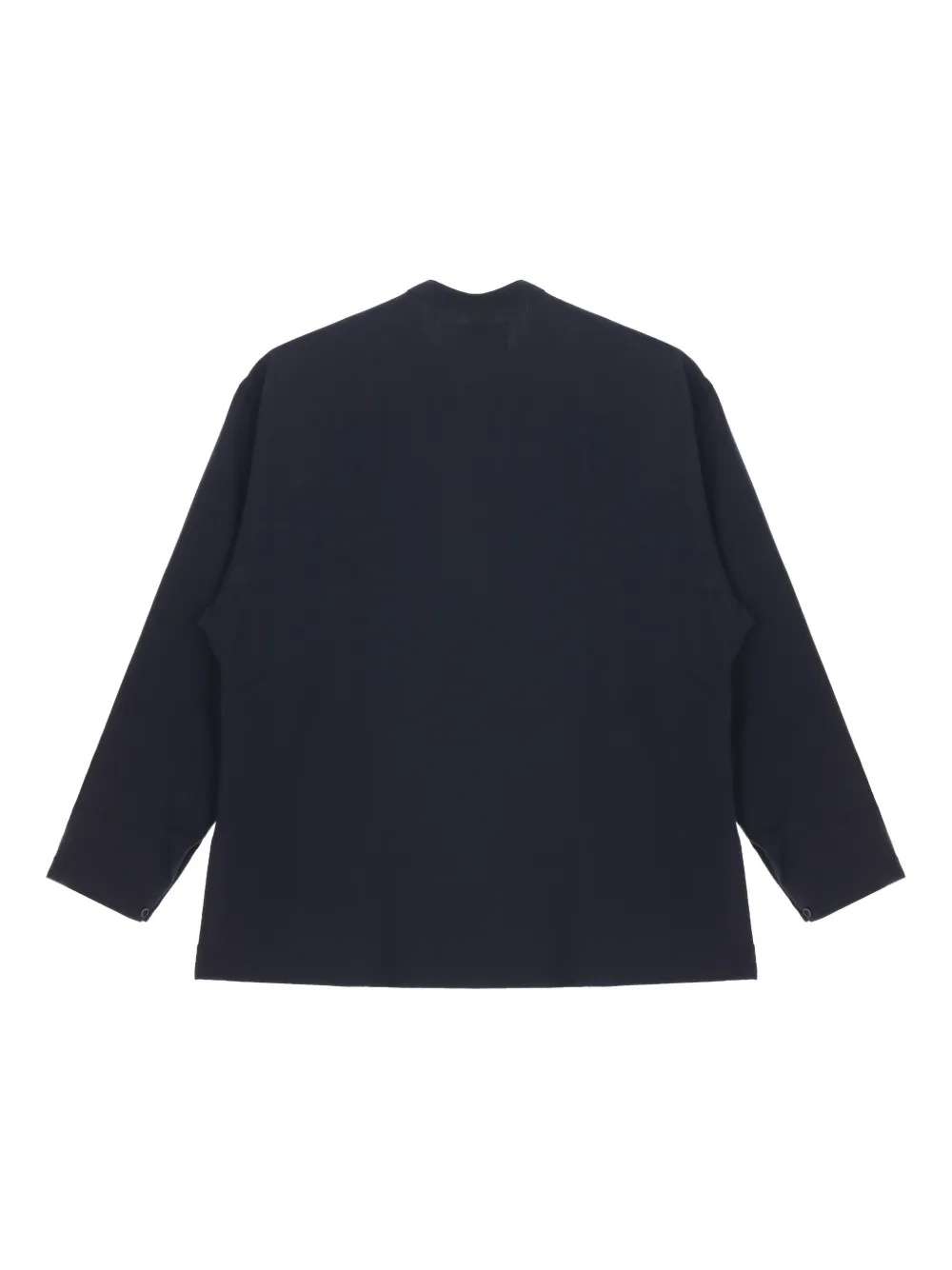 Studio Nicholson Karst overhemd met opstaande kraag Blauw