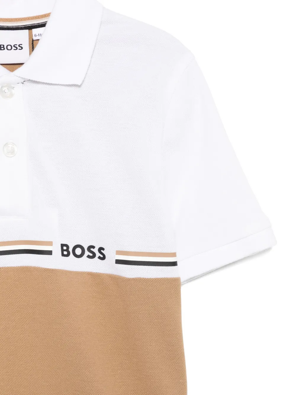 BOSS Poloshirt met logoprint Wit