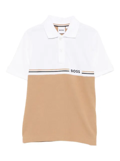 BOSS logo-print polo shirt