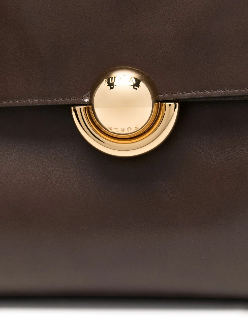 Furla circular-detail leather backpack Bruin