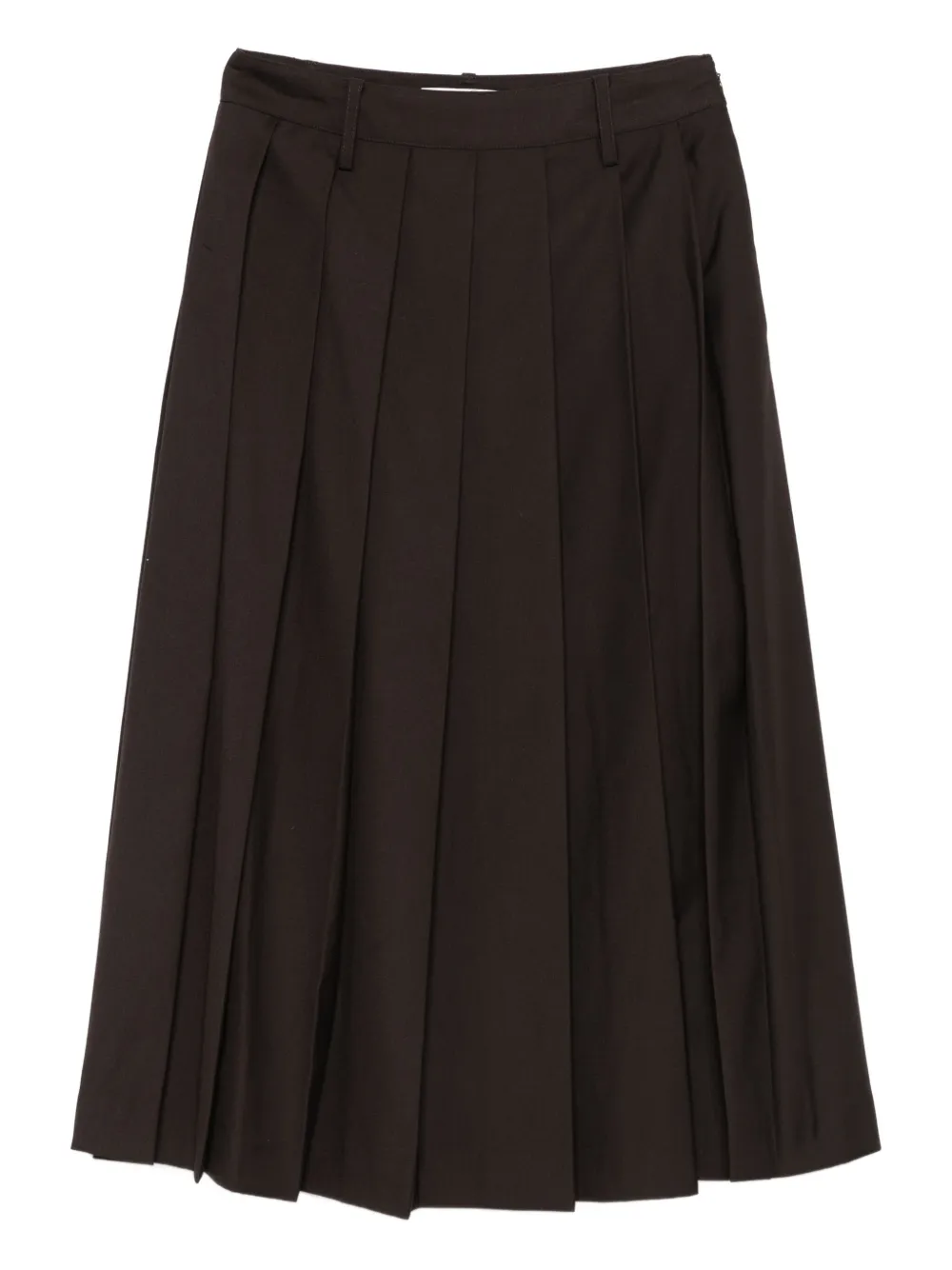 DUNST pleated midi skirt | Brown | Image 1