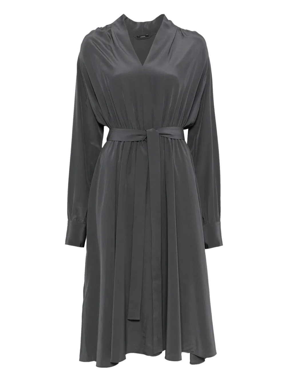 JOSEPH belted silk dress - グレー JOSEPH belted silk dress - グレー