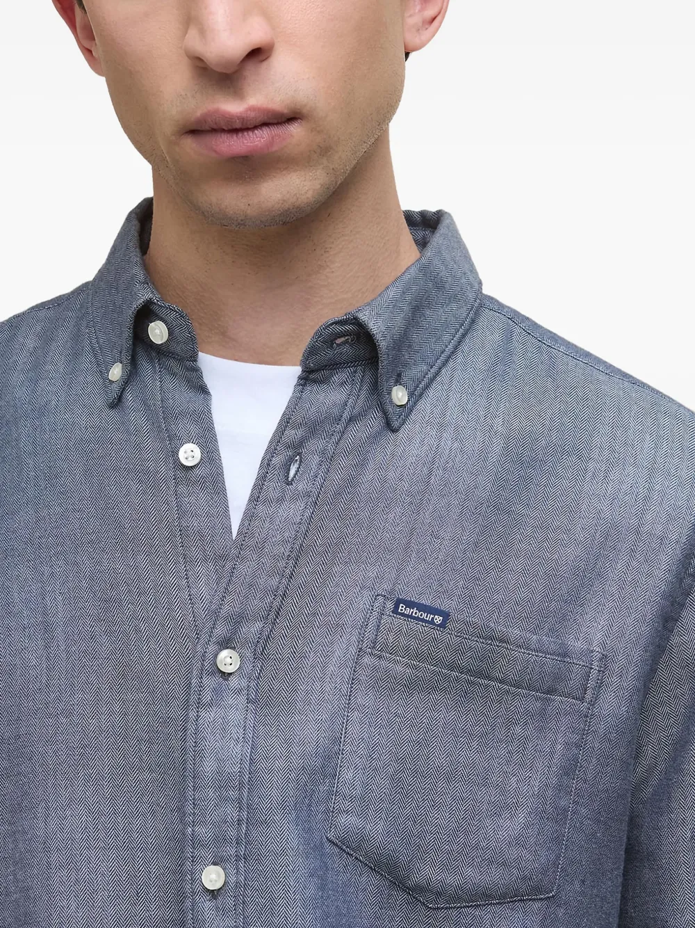 Barbour Buckley katoenen overhemd Blauw