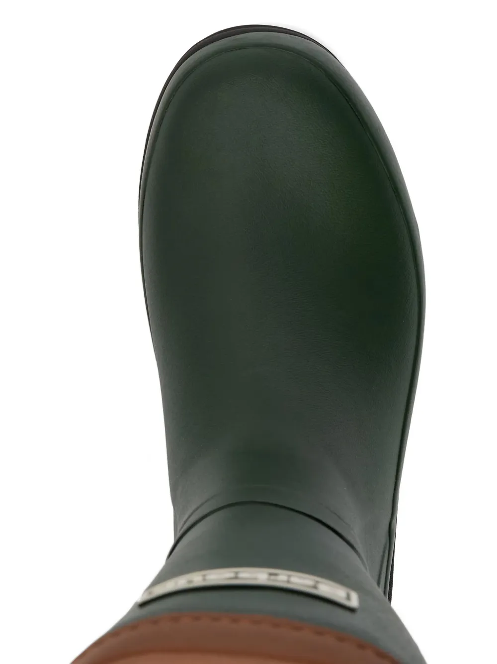 Barbour Tempest Buckled Rain Boots In Green