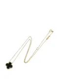 Van Cleef & Arpels Pre-Owned 2010-2025 18K Yellow Gold and Onyx Vintage Alhambra Pendant necklace - Black